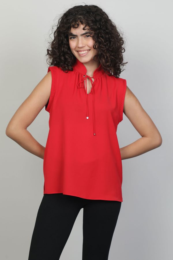 Picture of Of White 22410855 RED Women Blouse