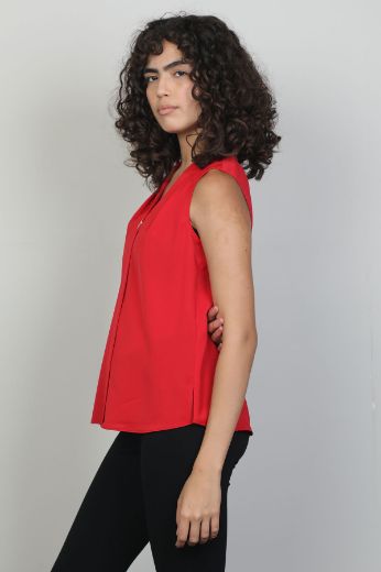 Picture of Of White 2241049 RED Women Blouse