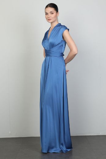 Picture of Green World 8357 BLUE Women Dress