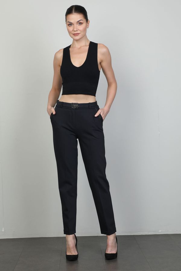 Picture of L-BIRD 13760 NAVY BLUE Women's Trousers