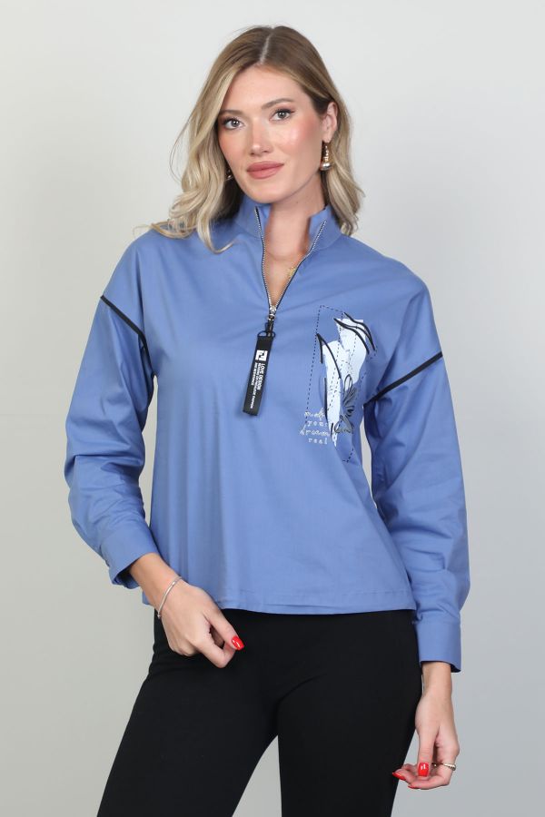 Picture of Aras 11773 BLUE Women Blouse