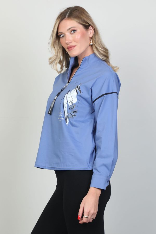 Picture of Aras 11773 BLUE Women Blouse