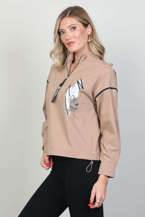 Picture of Aras 11773 LIGHT BROWN Women Blouse