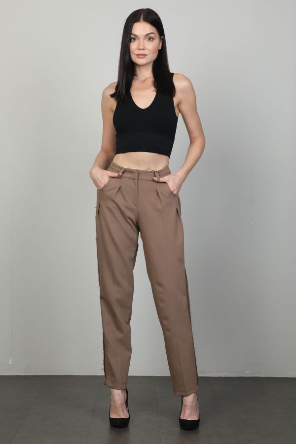 Picture of Bovona 245090 BROWN Women's Trousers