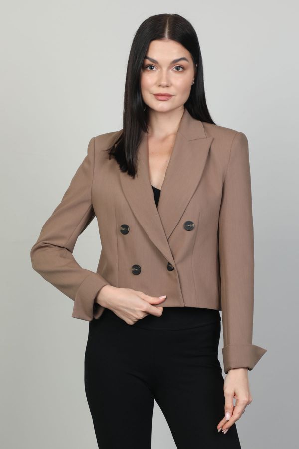 Picture of Bovona 246044 BROWN Women Jacket