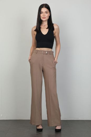 Picture of Bovona 245082 BROWN Women's Trousers