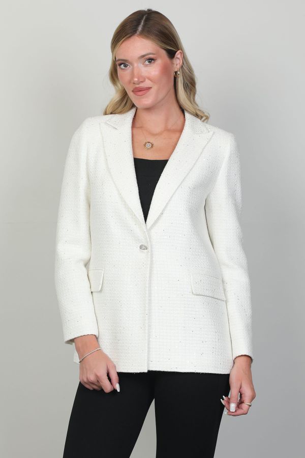 Picture of Of White 2243008 ECRU Women Jacket