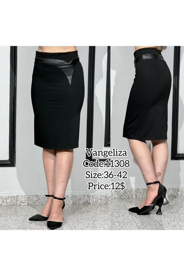 Picture of Vangeliza 11308 BLACK Women Skirt