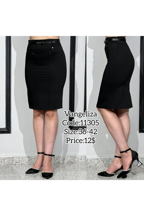 Picture of Vangeliza 11305 BLACK Women Skirt