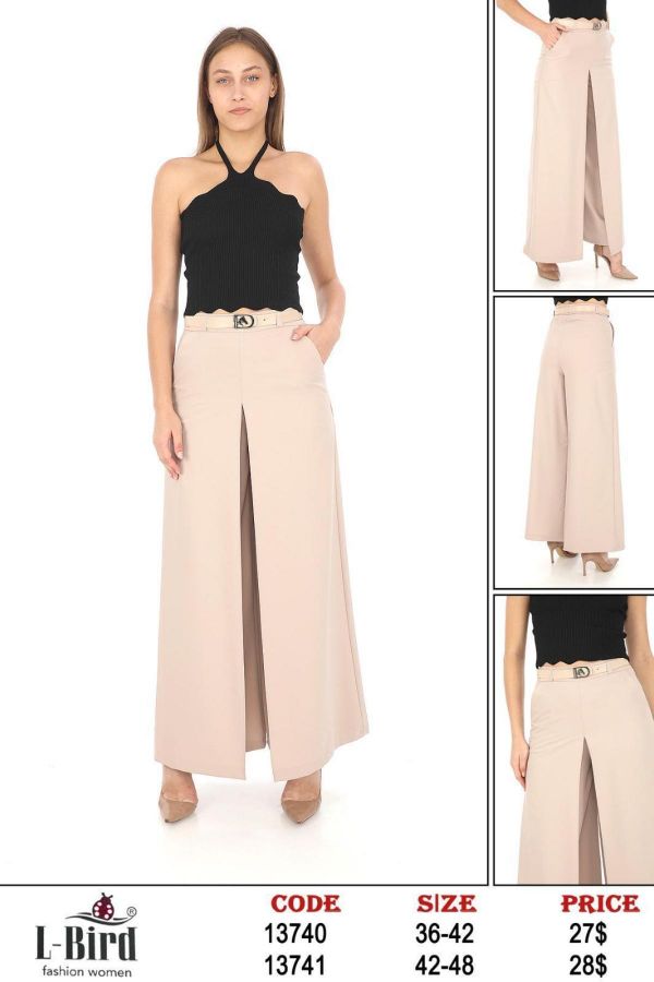 Picture of L-BIRD 13740 BEIGE Women's Trousers