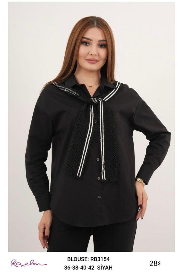 Picture of ROXELAN RB3154 BLACK Women Blouse