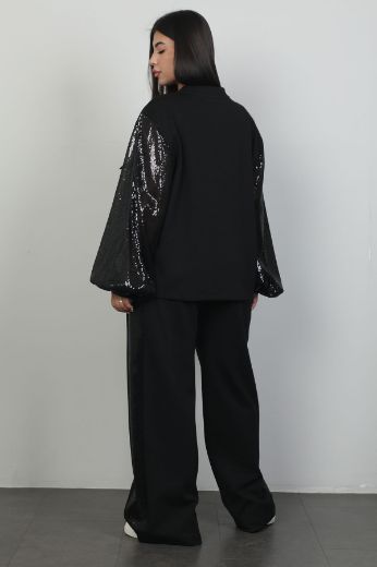 Picture of 4gKiwe MTKK525xl BLACK Plus Size Women Suit