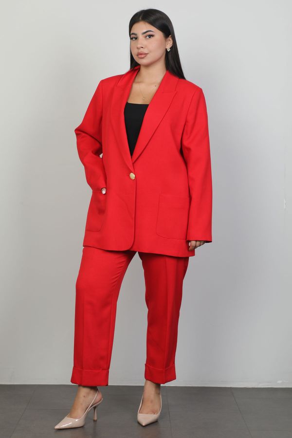 Picture of 4gKiwe MTKK609xl RED Plus Size Women Suit