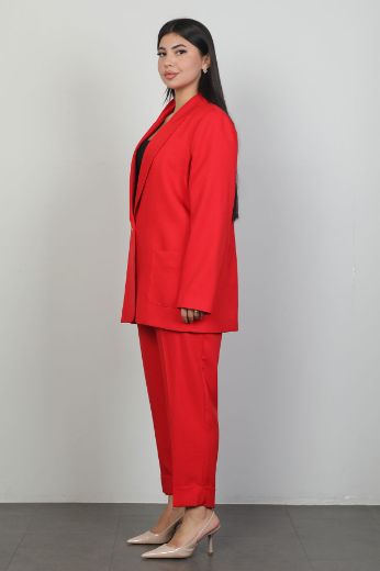 Picture of 4gKiwe MTKK609xl RED Plus Size Women Suit