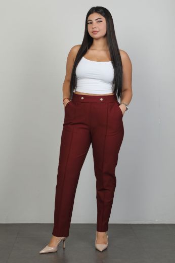 Picture of Galife 66897xl BURGUNDY Plus Size Women Pants 