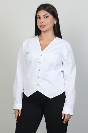 Picture of ROXELAN RB3113xl ECRU Plus Size Women Blouse 