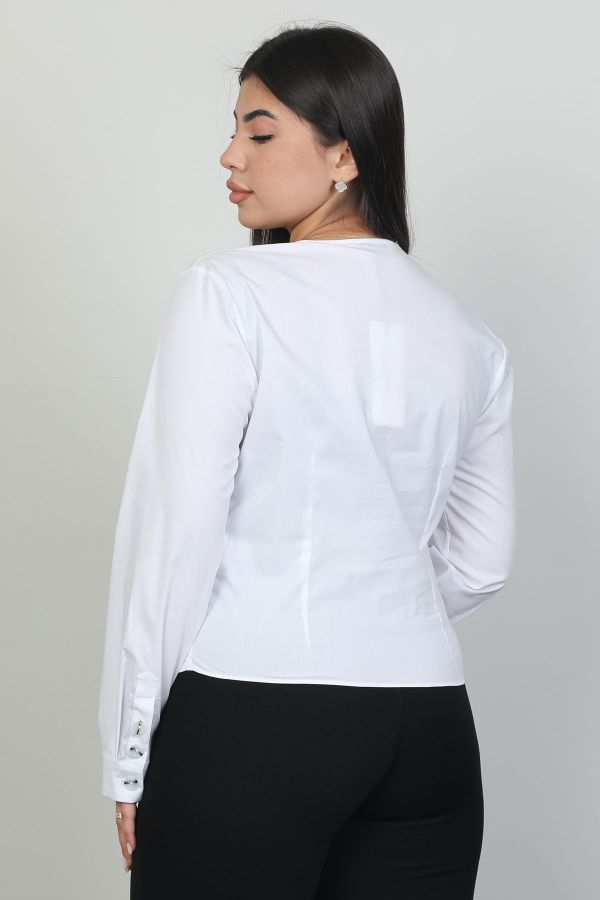 Picture of ROXELAN RB3113xl ECRU Plus Size Women Blouse 