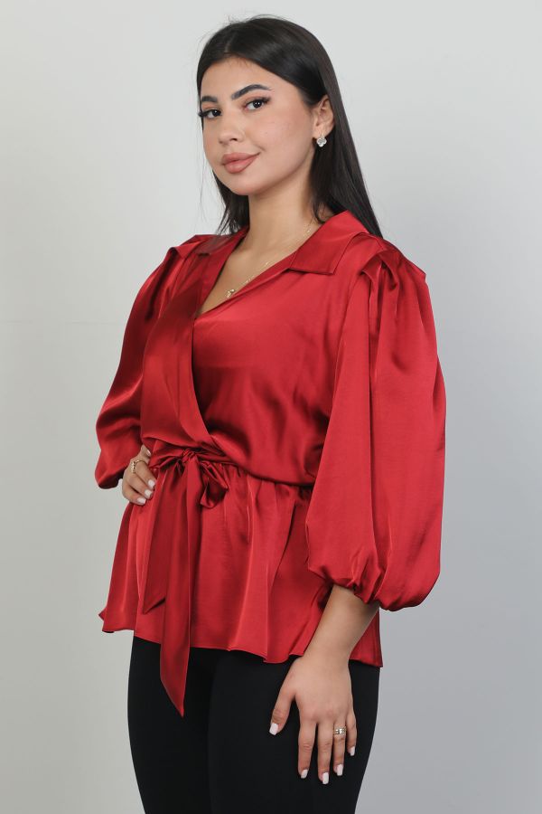 Picture of ROXELAN RB3101xl RED Plus Size Women Blouse 