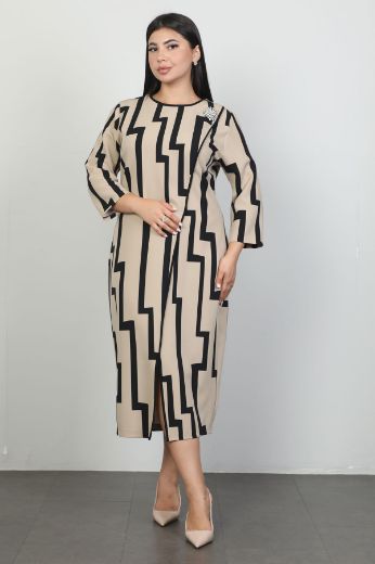 Picture of Vittoria 24718xl PATTERN Plus Size Women Dress 