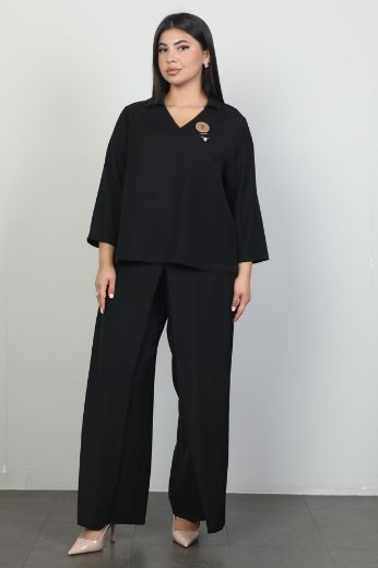 Picture of Vittoria 24807xl BLACK Plus Size Women Suit