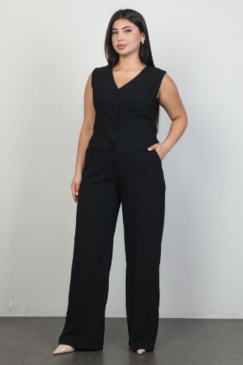 Picture of Xewn 2271xl BLACK Plus Size Women Suit