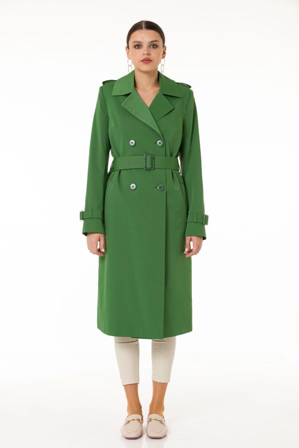 Picture of Icon 224 BB GREEN Women Trenchcoat