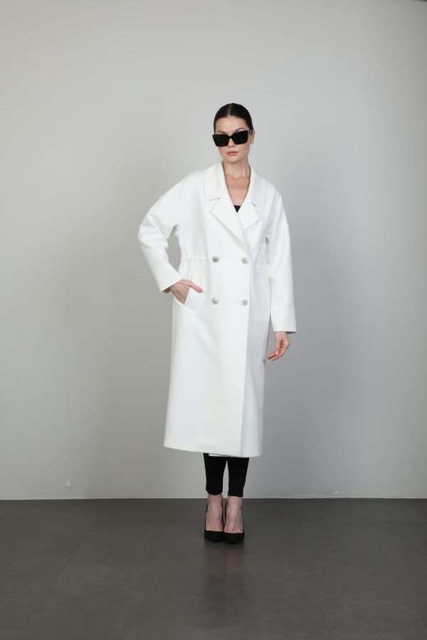 Picture of Icon 486 BB WHITE Women Trenchcoat