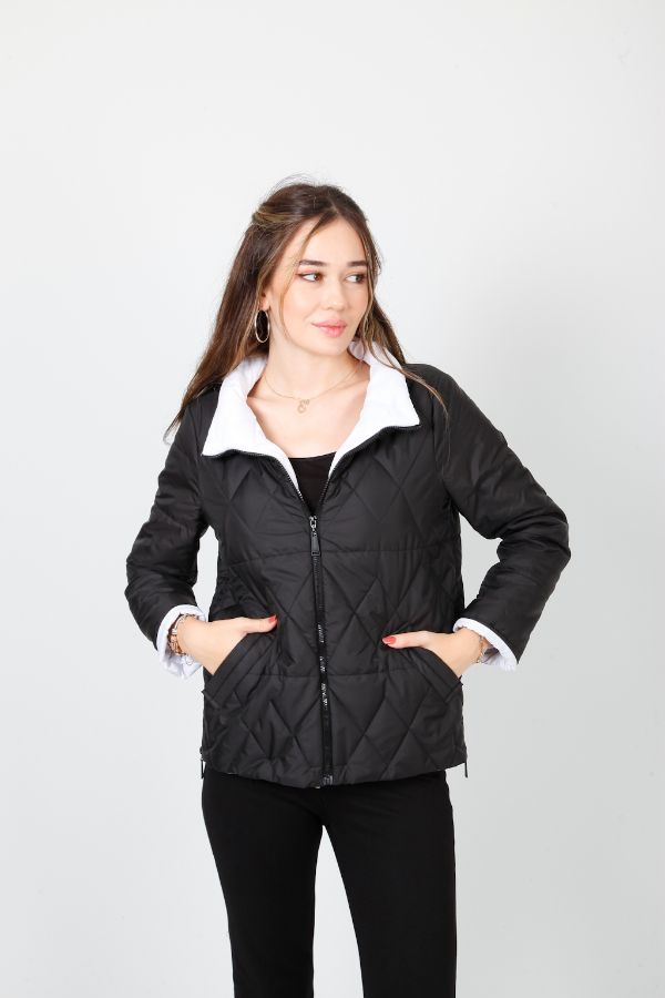 Picture of Lasagrada L12929 black-bone Women Puffer Coat