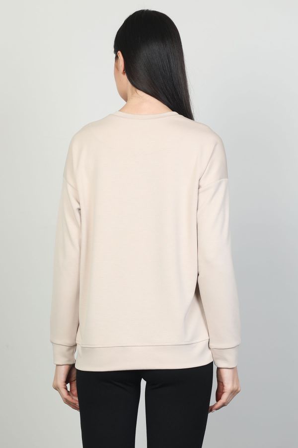 Picture of Butella 16149 BEIGE Women Sweatsihrt