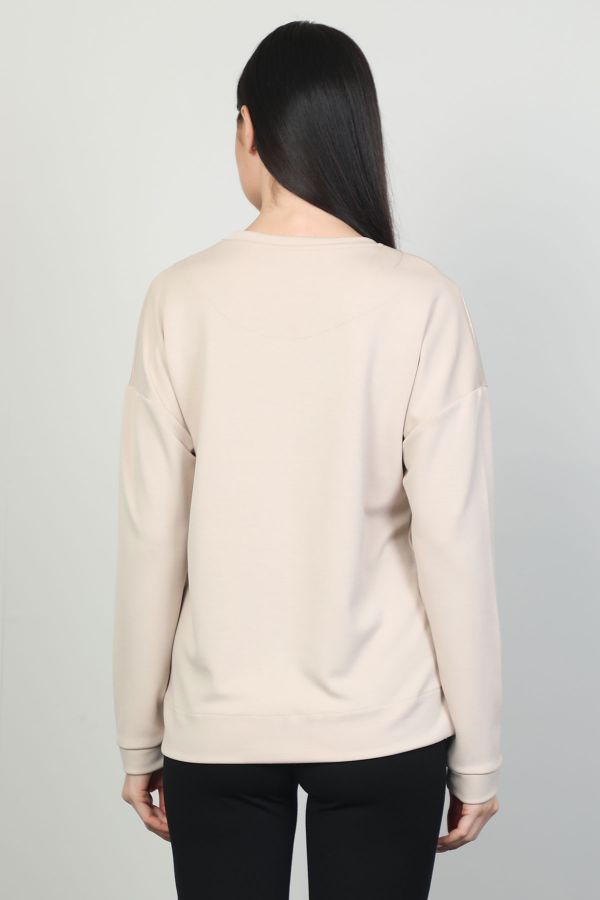 Picture of Butella 16202 BEIGE Women Sweatsihrt