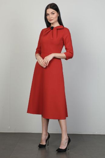 Picture of Idyl 24B5007 RED Women Dress