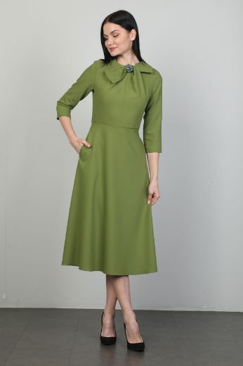 Picture of Idyl 24B5007 KHAKI Women Dress