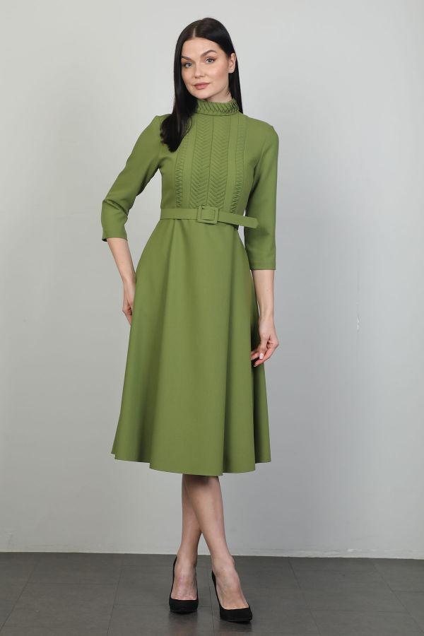 Picture of Idyl 24B5001 KHAKI Women Dress