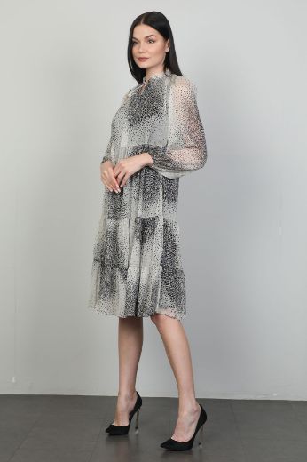 Picture of Of White 22450802 GREY Women Dress