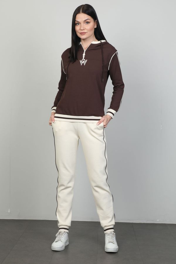 Picture of Of White 2248160 BROWN Women Suit