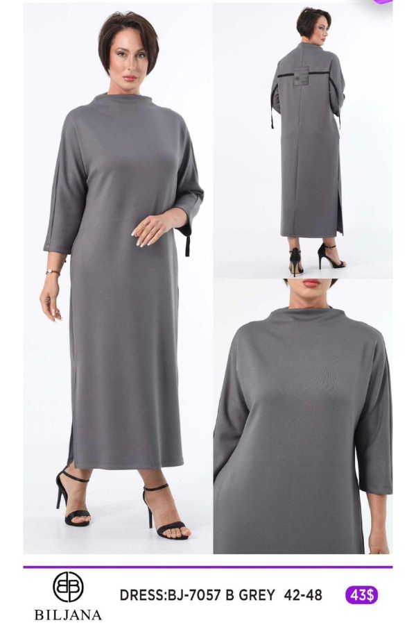 Picture of Biljana 7057xl GREY Plus Size Women Dress 