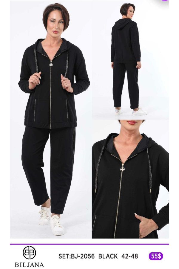 Picture of Biljana 2056xl BLACK Plus Size Women Suit