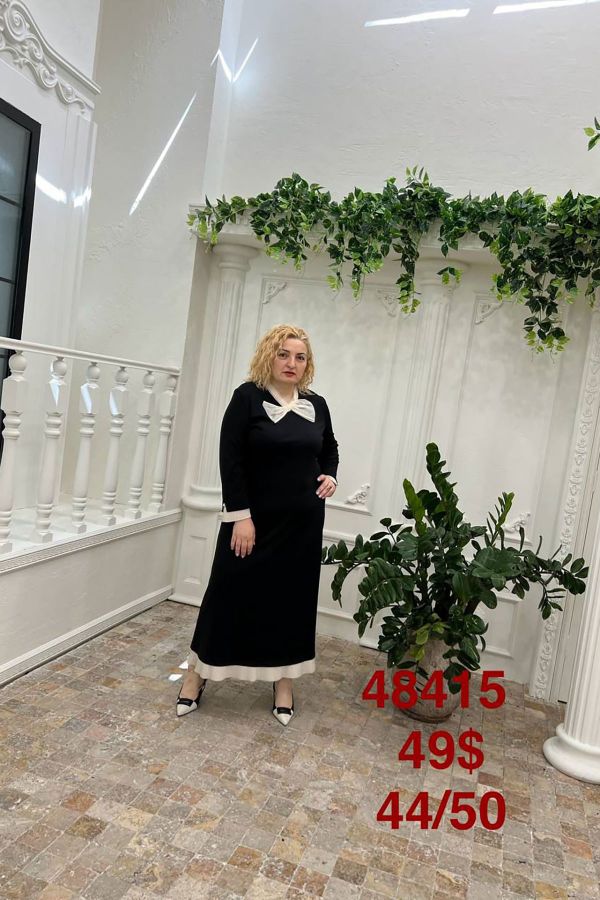 Изображение Dalida 48415xl ЧЕРНЫЙ Женское платье большого размера 