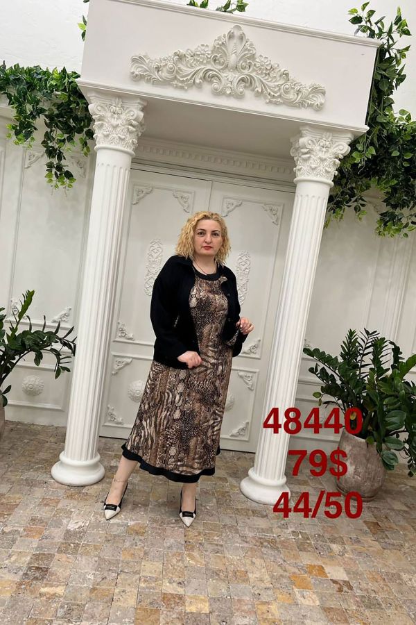 Изображение Dalida 48440xl КОРИЧНЕВЫЙ Женское платье большого размера 