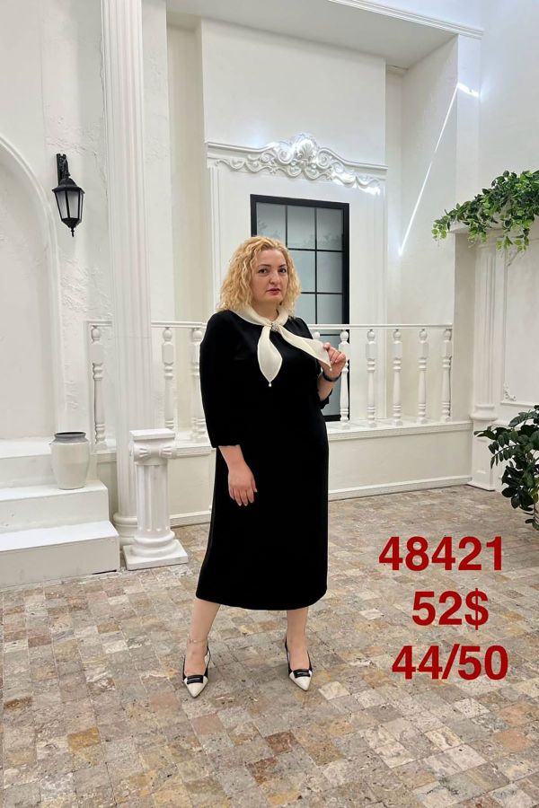 Dalida 48421xl SIYAH Büyük Beden Kadın Elbise resmi