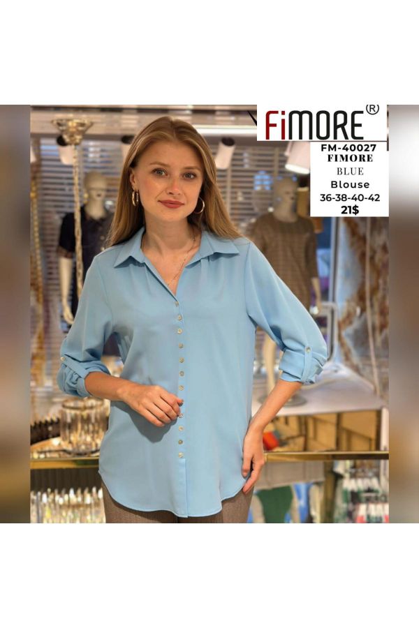 Picture of Fimore 40027 BLUE Women Blouse