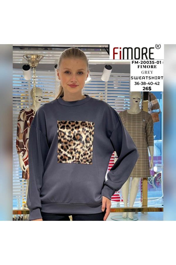 Picture of Fimore 20035-01 GREY Women Sweatsihrt