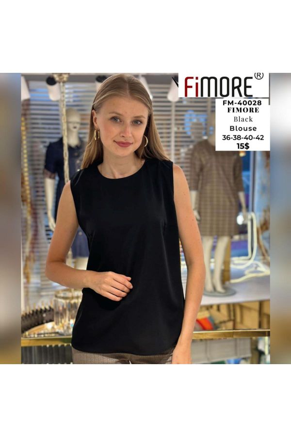 Picture of Fimore 40028 BLACK Women Blouse