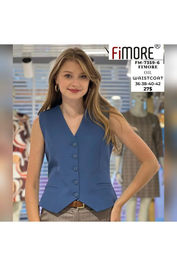 Picture of Fimore 7359-6 BLUE Women Vest