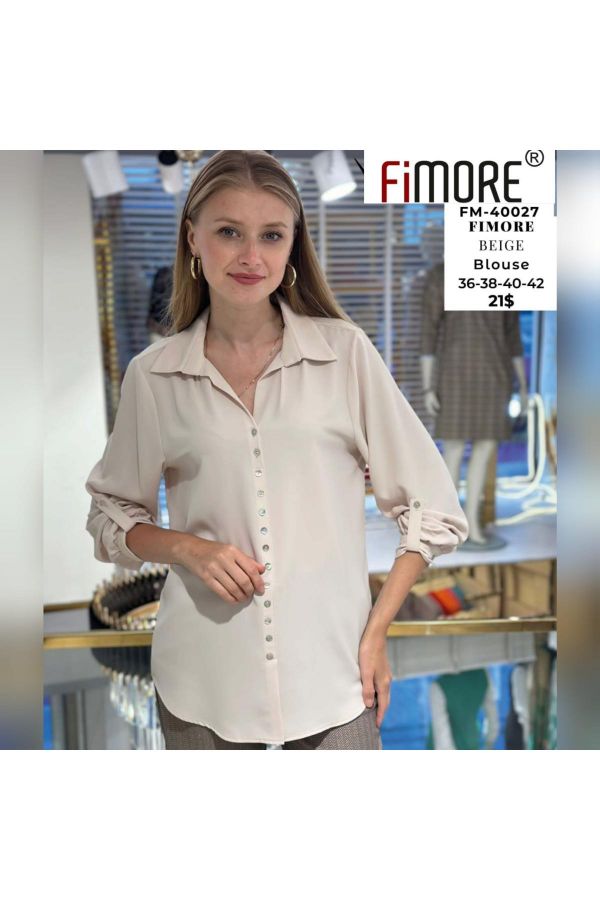 Picture of Fimore 40027 BEIGE Women Blouse