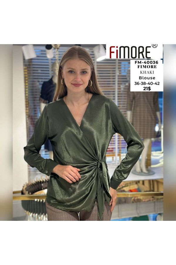 Picture of Fimore 40036 KHAKI Women Blouse