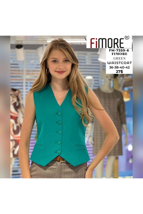 Picture of Fimore 7359-6 GREEN Women Vest