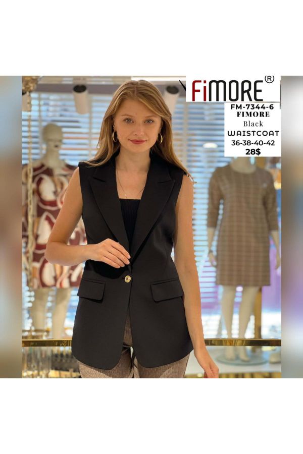 Picture of Fimore 7344-6 BLACK Women Vest