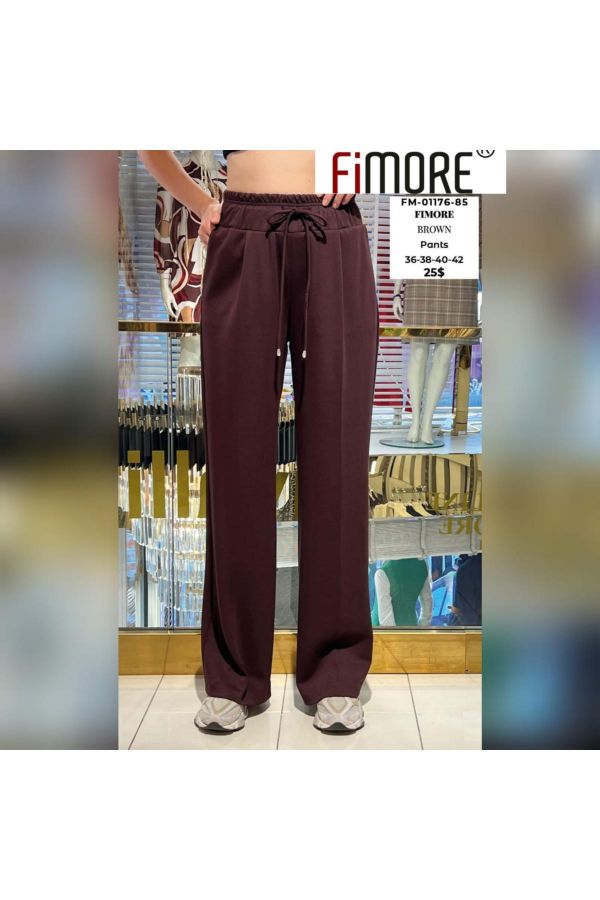 Picture of Fimore 01176-85 BROWN Women's Trousers