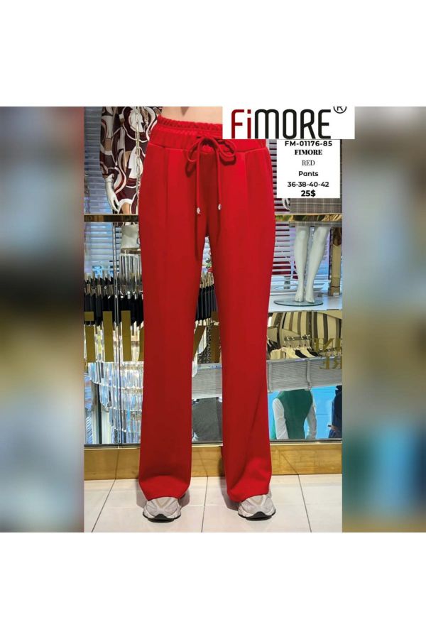 Picture of Fimore 01176-85 RED Women's Trousers